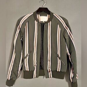 Wilfred by Aritzia satin bomber jacket, size XS